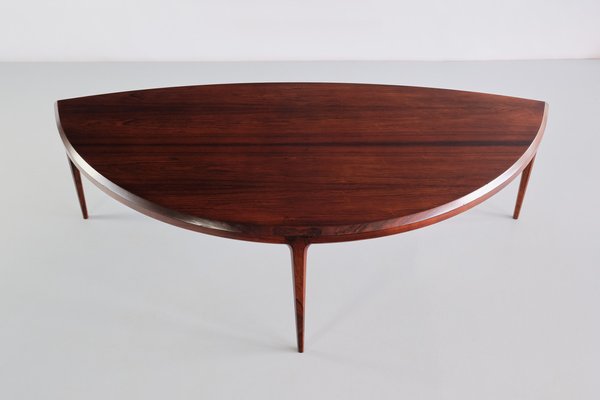 Demilune Coffee Table in Rosewood by Johannes Andersen for CFC Silkeborg, 1960s-FMT-1338500