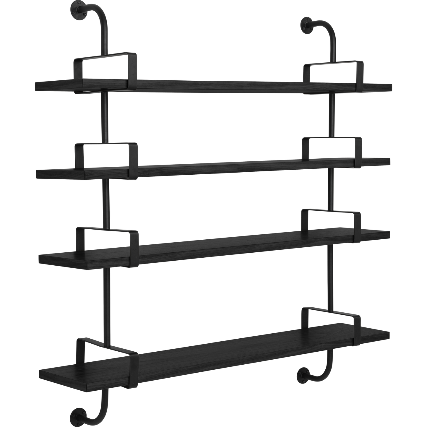 Démon Shelf L155 cm 4 Shelves by GUBI #Black Ash