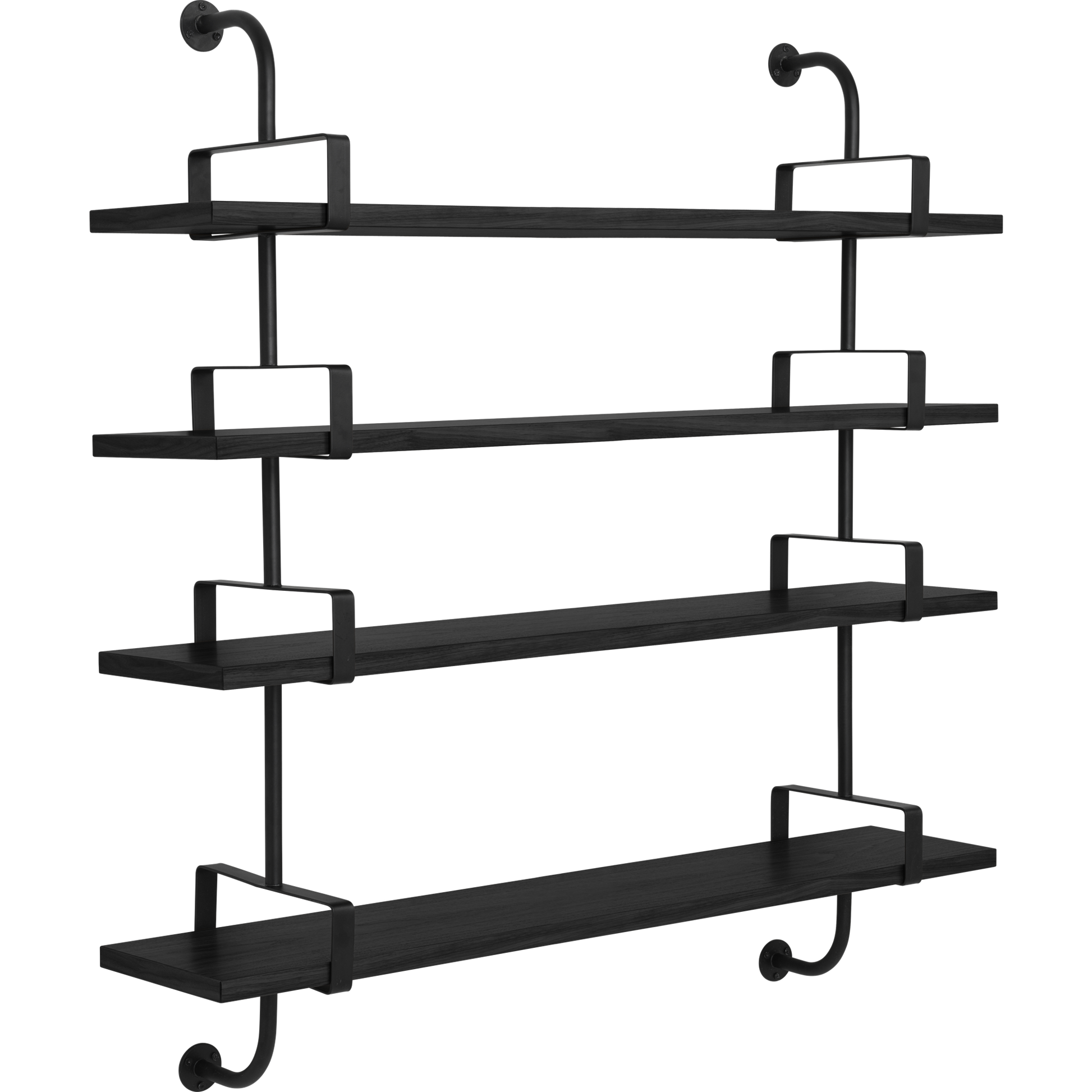 Démon Shelf L155 cm 4 Shelves by GUBI #Black Ash