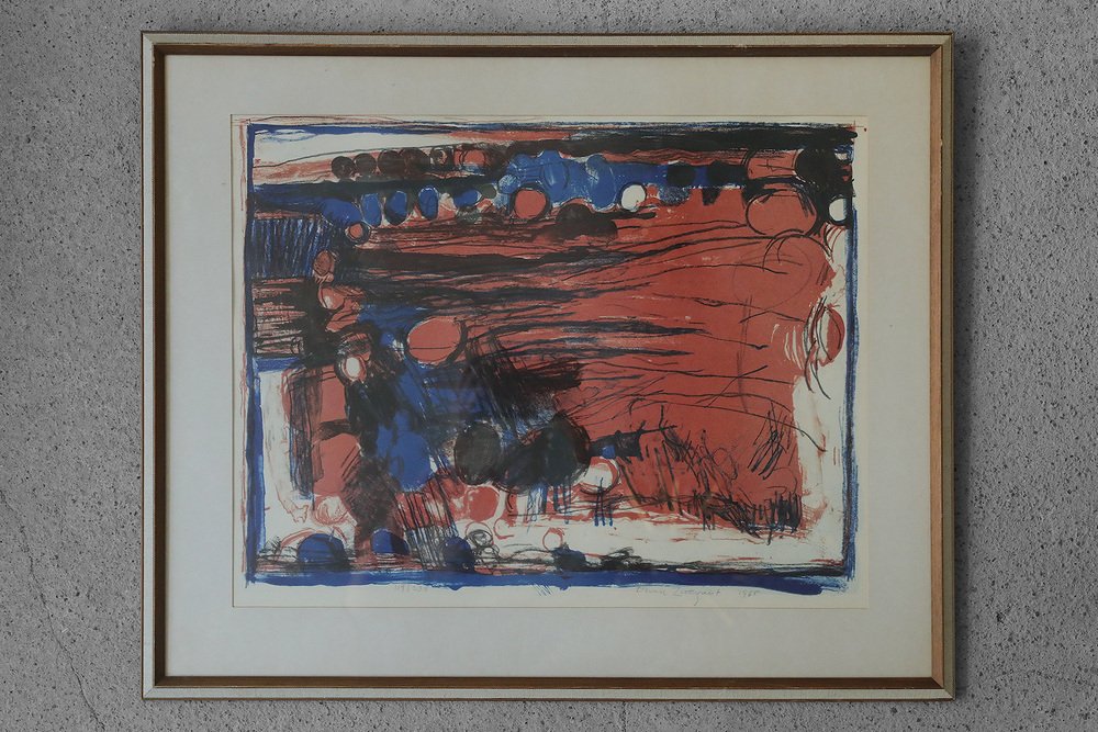 Denice Zetterquist, Composition, Color Lithograph, 1965, Framed