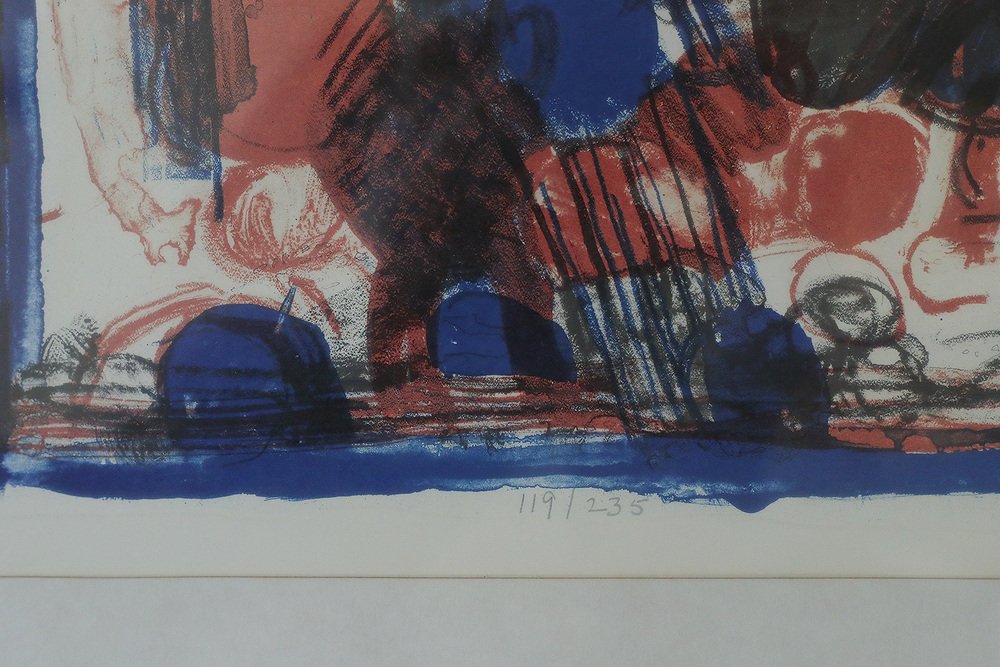 Denice Zetterquist, Composition, Color Lithograph, 1965, Framed