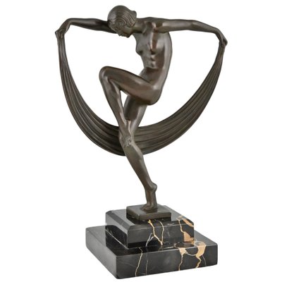 Denis, Art Deco Folie Nude Dancer, 1930, Metal-KTN-2028872