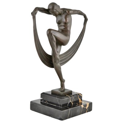 Denis, Art Deco Folie Nude Dancer, 1930, Metal-KTN-2028872