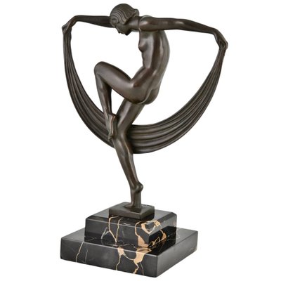 Denis, Art Deco Folie Nude Dancer, 1930, Metal-KTN-2028872