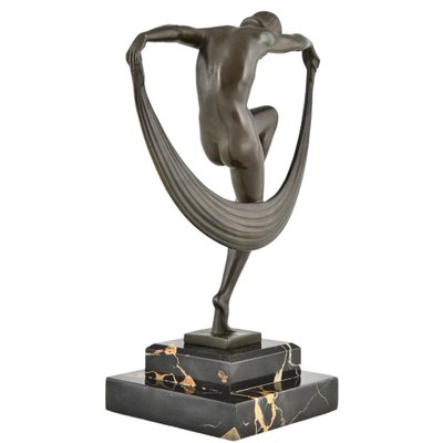 Denis, Art Deco Folie Nude Dancer, 1930, Metal-KTN-2028872