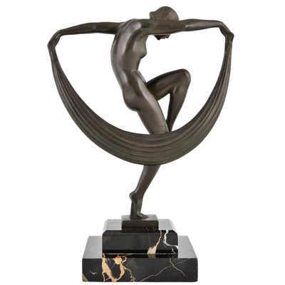 Denis, Art Deco Folie Nude Dancer, 1930, Metal-KTN-2028872