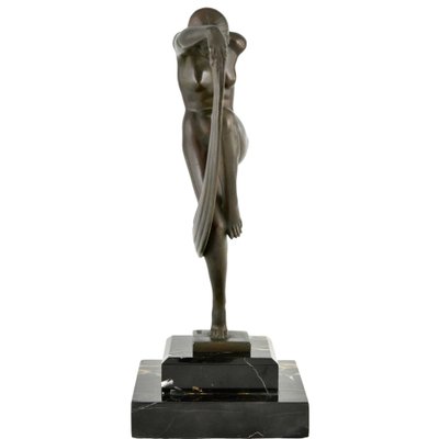 Denis, Art Deco Folie Nude Dancer, 1930, Metal-KTN-2028872