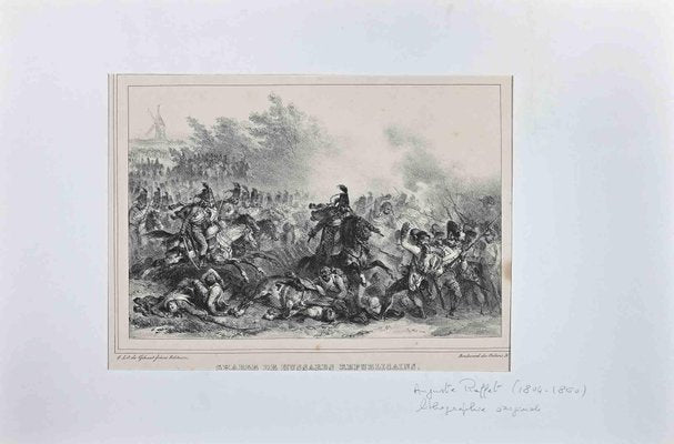 Denis Auguste Marie Raffet, Charge of Hussars, Original Lithograph, 1832-ZCI-1229837