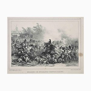 Denis Auguste Marie Raffet, Charge of Hussars, Original Lithograph, 1832-ZCI-1229837