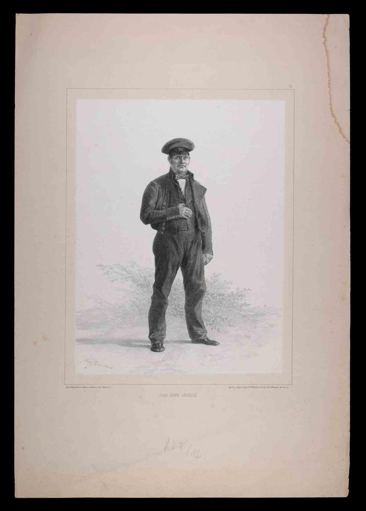 Denis Auguste Marie Raffet, Jean Henry Leveillé, Original Lithograph, 1848