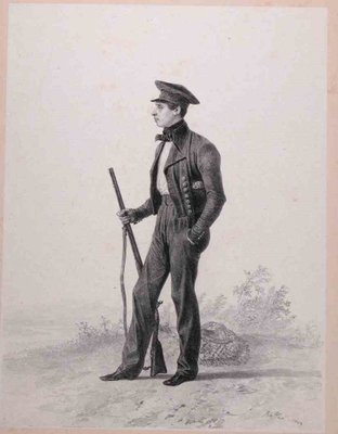 Denis Auguste Marie Raffet, Louis Rousseau, Original Lithograph, 1848-ZCI-1179714