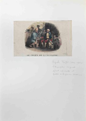 Denis Auguste Marie Raffet, The Dog, Original Lithograph, Mid-19th-Century-ZCI-1229887