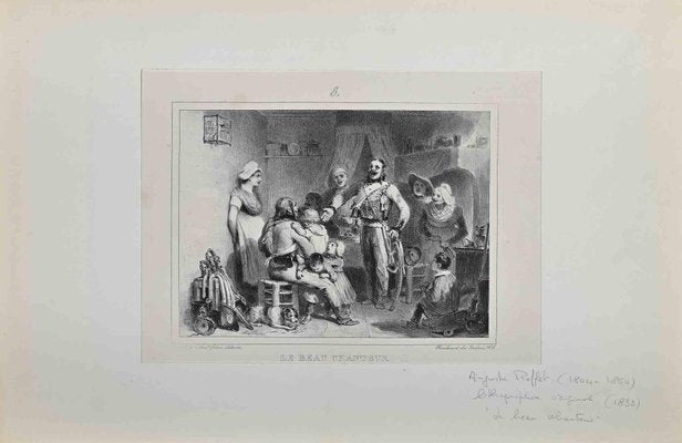 Denis Auguste Marie Raffet, The Singer, Original Lithograph, 1832-ZCI-1229843