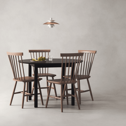 Department Wood Dining Table Ø110 cm Dark Oak