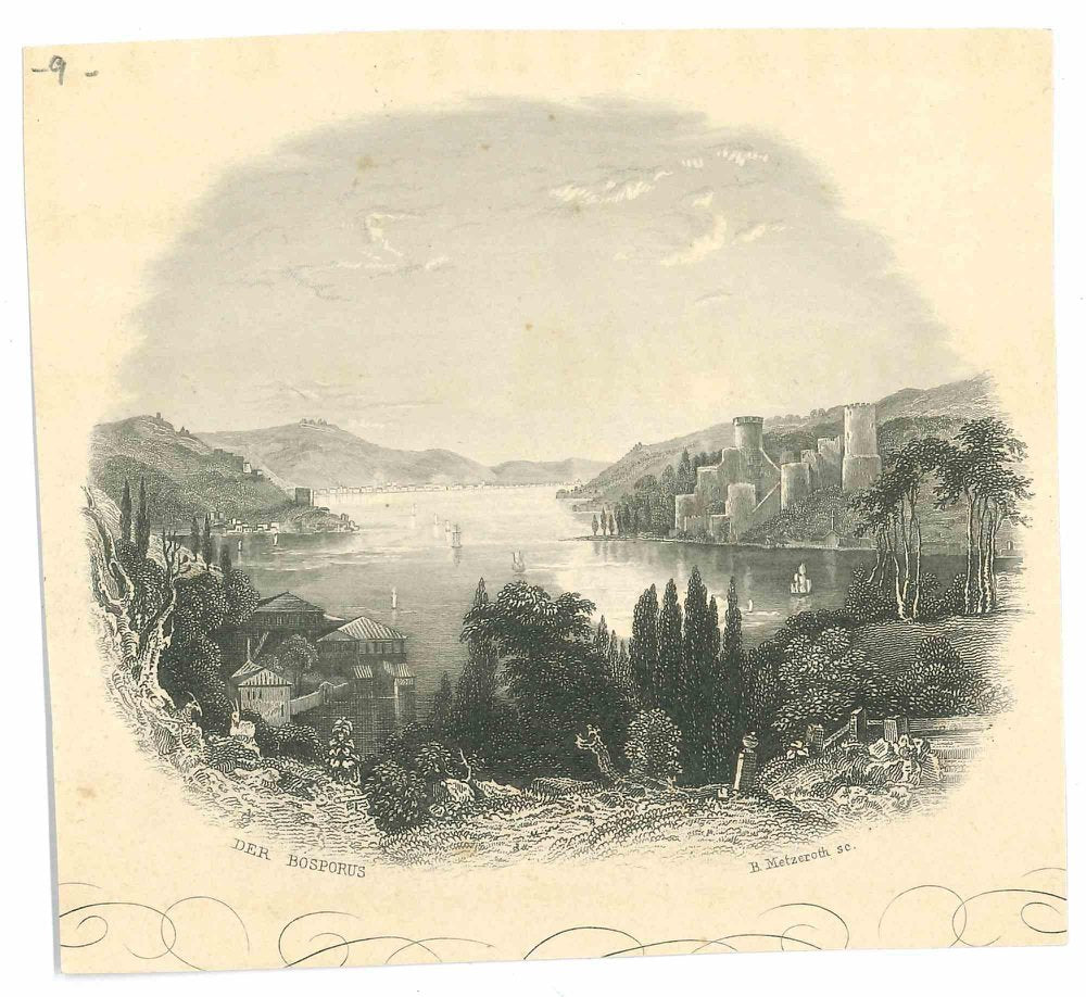 Der Bosporus, Original Lithograph, Mid-19th Century