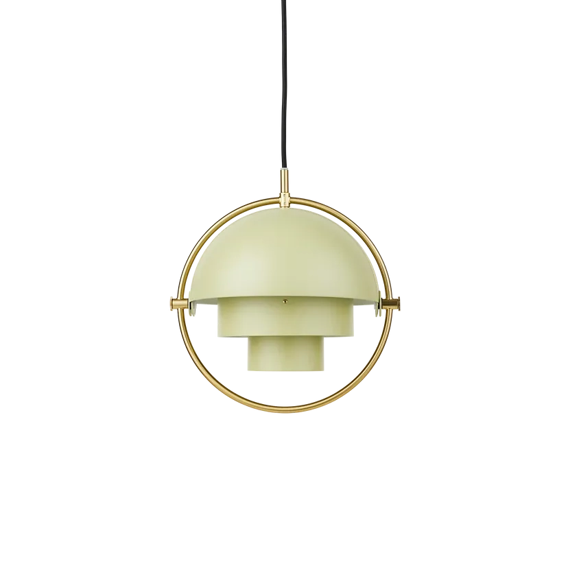 Multi-Lite Pendant Lamp by Gubi #Small/Desert Sage/Brass