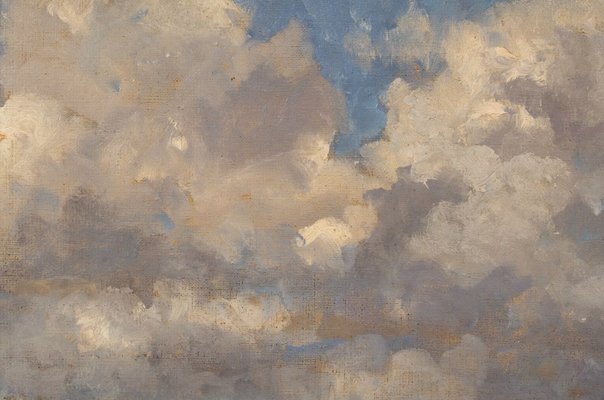 Desiderius Orban, Sea View with a Cloudy Sky, 1920s, Oil on Board-QOR-2017293