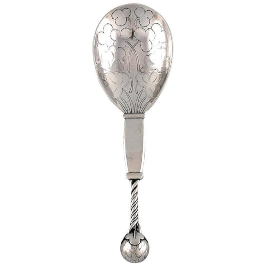 Design 35 Strawberry Spoon in Sterling Silver by Georg Jensen