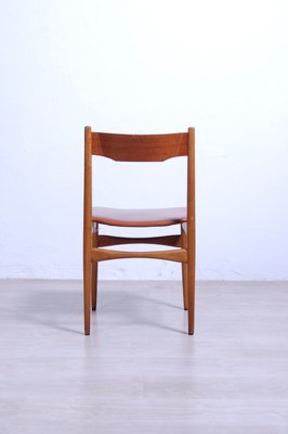 Design Chair With Brown Leather Seat, 1950s-XSG-1175011