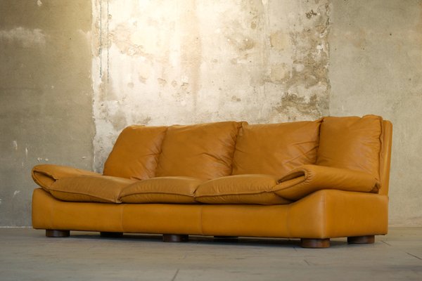 Design Leather 3-Seater Sofa, 1970s-LA-1354800