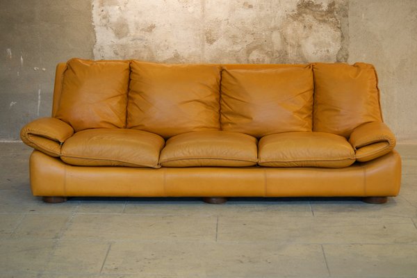 Design Leather 3-Seater Sofa, 1970s-LA-1354800