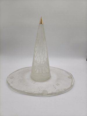 Design Sculpture with Two Elements in Miled and Polished Glass by Punta Mattia Toso for Fratelli Toso, 1990s-OHK-1722303