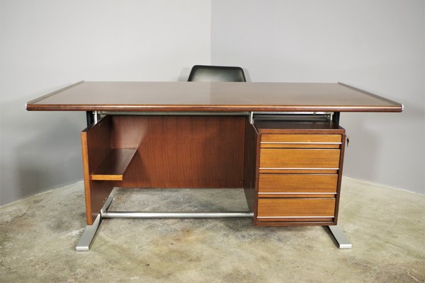 Desk & 2 Chairs from Fantoni, 1960s, Set of 3-KNM-1187573