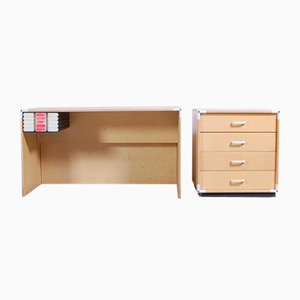 Desk and Chest of Drawers in OSB Panels, 1990s, Set of 2-XSG-1766222