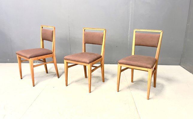 Desk Chairs attributed to Gio Ponti, 1960s, Set of 3-IEW-1704686