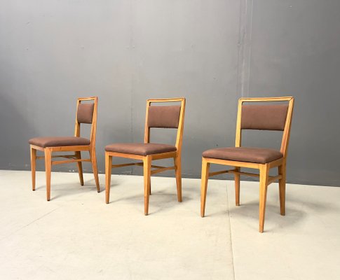 Desk Chairs attributed to Gio Ponti, 1960s, Set of 3-IEW-1704686