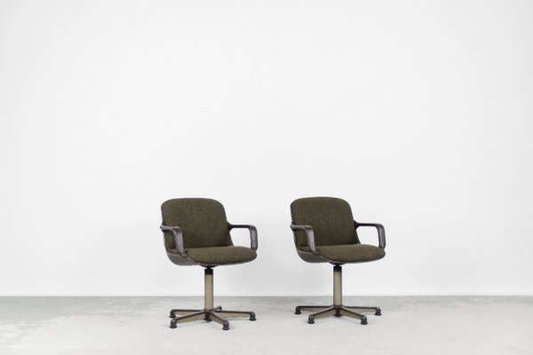 Desk Chairs by Charles Pollock for Comforto, 1970s, Set of 2-ZAA-1117619