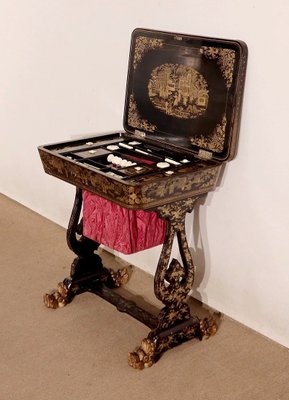 Desk in Blackened wood, Napoleon III Period, Mid 19th Century-RVK-1437468