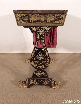 Desk in Blackened wood, Napoleon III Period, Mid 19th Century-RVK-1437468