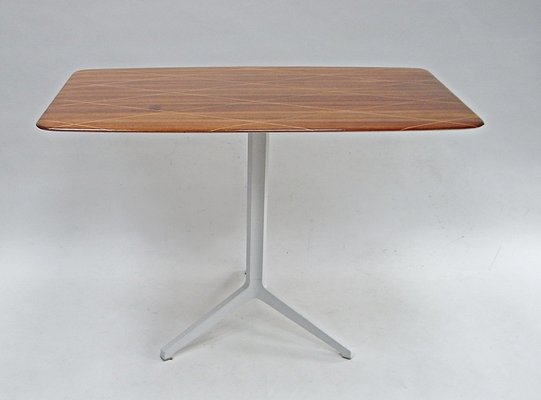 Desk in Mahogany Veneer with Maple Marquetry & Aluminum Tripod Base-EP-1779609