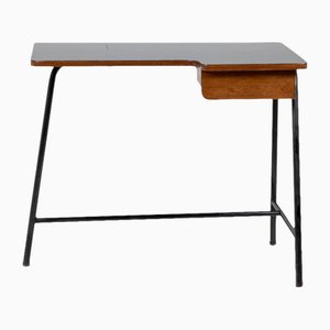 Desk in Oak and Black Metal by Jacques Hitier for MBO, 1951-CEJ-1761310