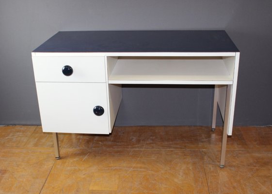 Desk in White & Blue Melamine, 1970s-BCR-1389616