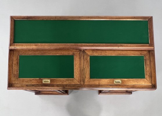 Desk in Wood and Green Felt from Maison Briotet-EBV-2032129