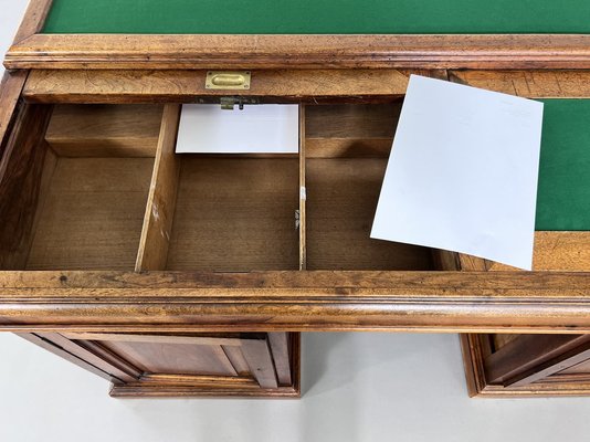 Desk in Wood and Green Felt from Maison Briotet-EBV-2032129