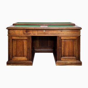 Desk in Wood and Green Felt from Maison Briotet-EBV-2032129