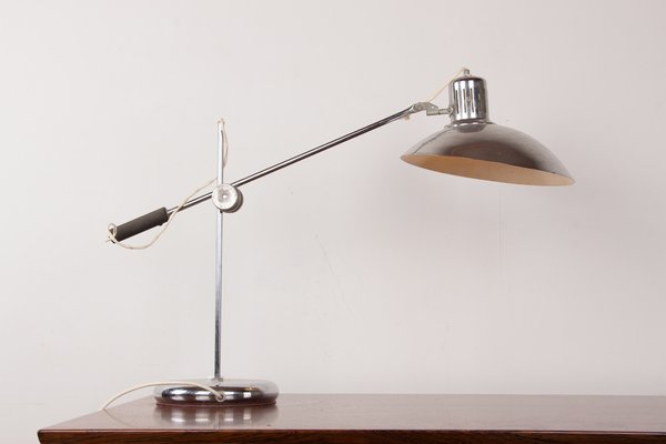 Desk Lamp in Chromed Metal by André Lavigne for Aluminor, 1960s-EMB-1730441