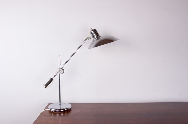 Desk Lamp in Chromed Metal by André Lavigne for Aluminor, 1960s-EMB-1730441