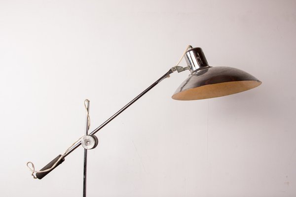 Desk Lamp in Chromed Metal by André Lavigne for Aluminor, 1960s-EMB-1730441