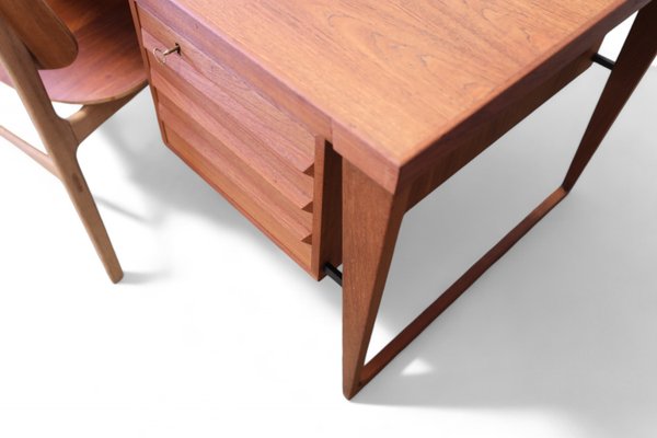 Desk Model 70 in Teak by Kai Kristiansen for Feldballe Møbelfabrik, 1960s-BPJ-2033790