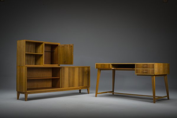 Desk & Sideboard Set by Georg Satink for Wk Möbel, 1950s, Set of 4-ZZH-1811065