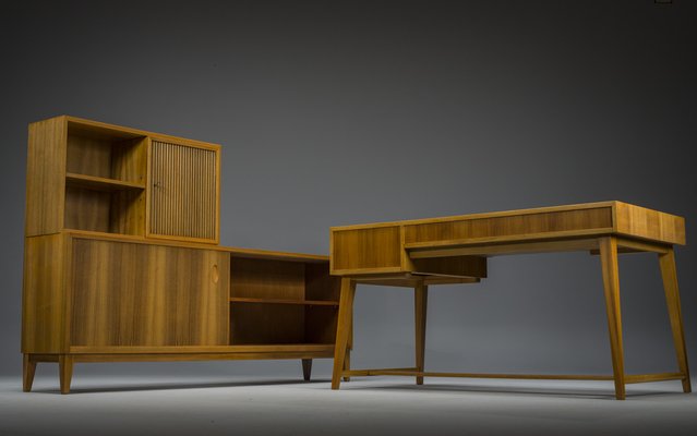 Desk & Sideboard Set by Georg Satink for Wk Möbel, 1950s, Set of 4-ZZH-1811065