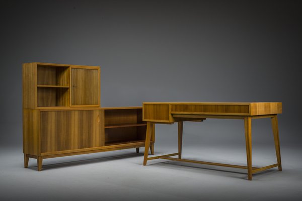 Desk & Sideboard Set by Georg Satink for Wk Möbel, 1950s, Set of 4-ZZH-1811065