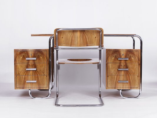 Desk with Armchair from Hynek Gottwald, 1930, Set of 2-TW-1445046