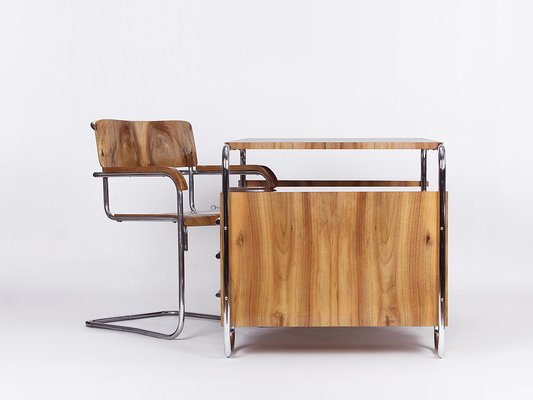 Desk with Armchair from Hynek Gottwald, 1930, Set of 2-TW-1445046