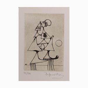 Desmond Morris, Surrealist Composition, 2008, Original Etching-KHH-2023029