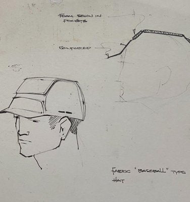 Dessin « helmeted man 3 » pour la NASA - Raymond Loewy et William Snaith 1968-ICD-847301